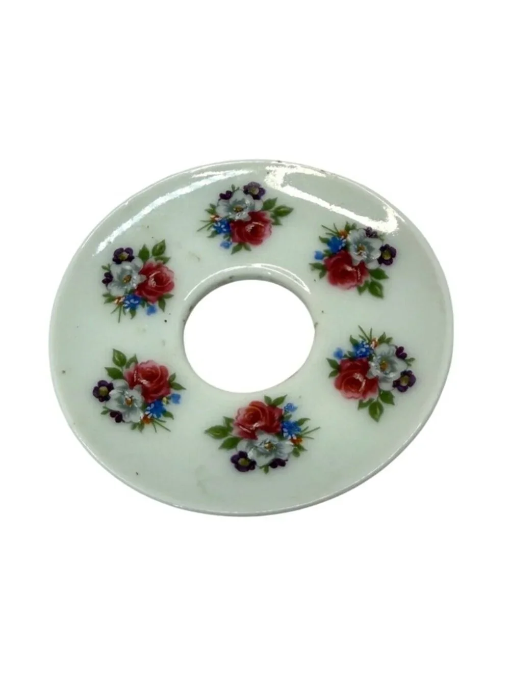 Vintage German porcelain bobeche, candle drip guard